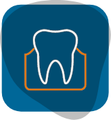 Tooth in the gums icon