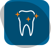 Sparkling tooth icon