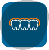 Row of teeth under aligner icon