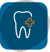 Tooth with plus sign icon